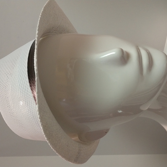 Unisex Mesh White Fedora Hat With Faux Leather Strap Buckle Boho Streetwear - Picture 10 of 14